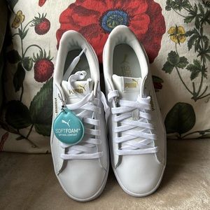 Puma White Leather Sneakers - Size 8.5 - New Witihout Tags